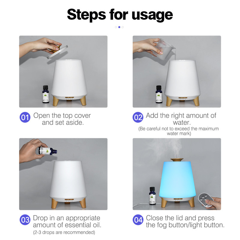 300 ml Smart Bluetooth Lautsprecher Diffusoren für ätherische Öle Kühlnebel Luftbefeuchter Aroma ätherische Öl Diffusor